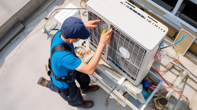 pngtree man is repairing an air conditioner image 2532717